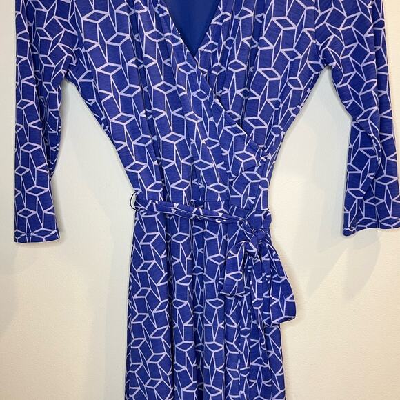 41 Hawthorn Womens‎ Geometrical Pattern Wrap Dress Size Small Belted - Picture 4 of 5